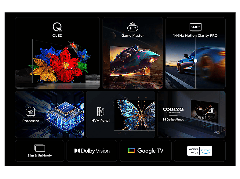 Thumbnail - TCL 85P8K QLED TV (Flat, 85 Zoll / 215 cm, 4K, SMART TV)