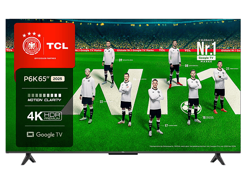 TCL 65P6K 4K HDR TV (Flat, 65 Zoll / 165 cm, HDR 4K, SMART TV)
