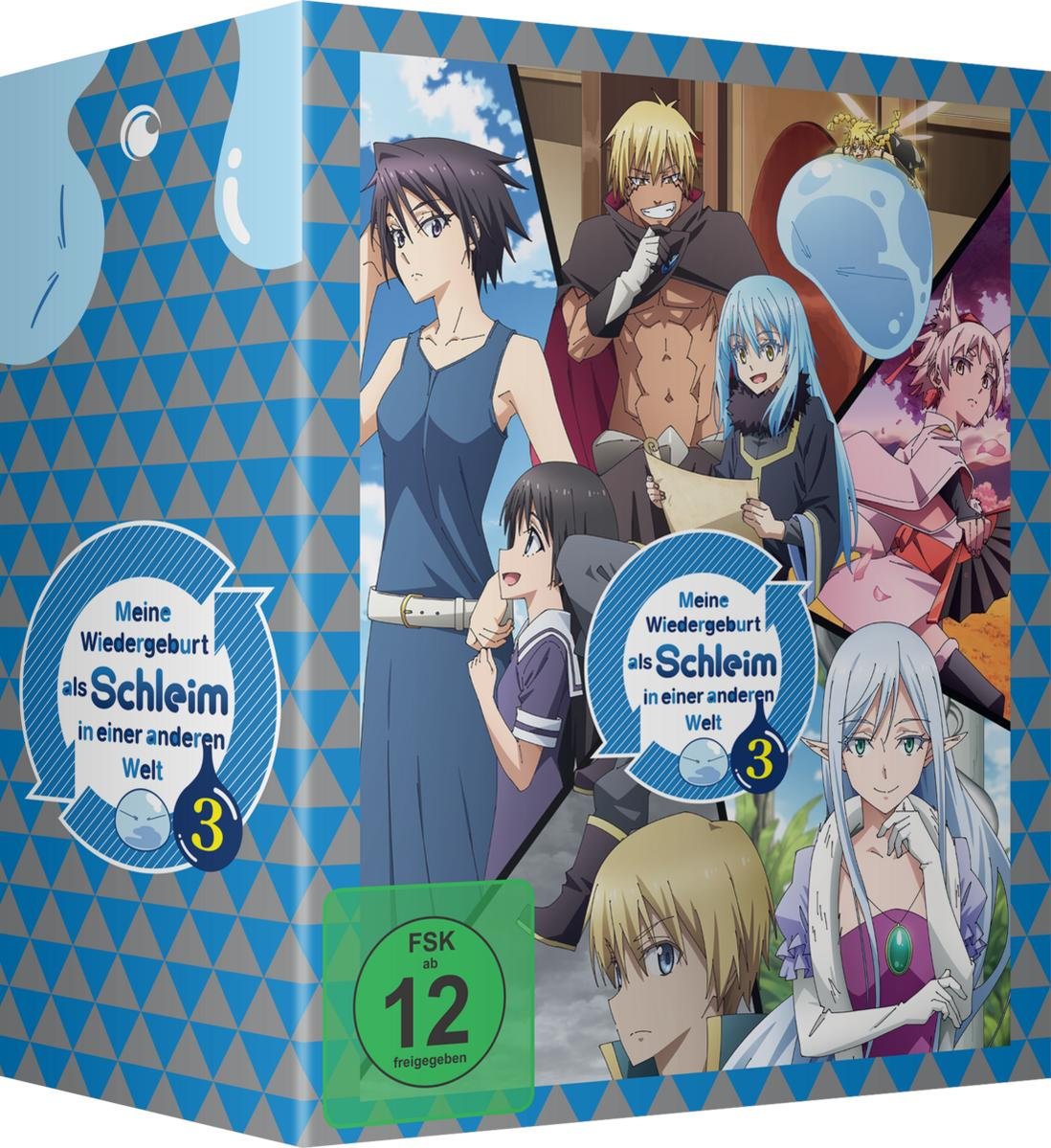 Anime-Box-Set mit mehreren Charakteren. Eine blaue Box mit Anime-Charakteren, Text auf Deutsch und einer Altersfreigabe ab 12 Jahren.