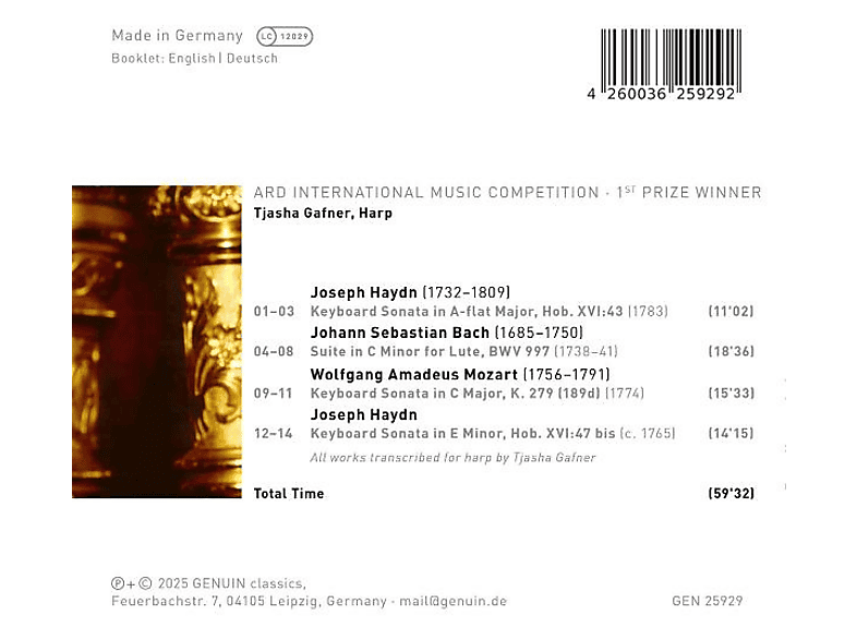 Thumbnail - Tjasha Gafner - From Keys to Strings (CD)