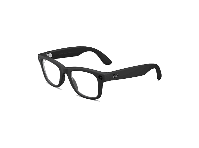 Gafas IA - Ray-Ban Meta Wayfarer (Gen 2), Negro mate, Lentes transparentes, Talla estándar