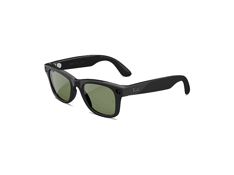Gafas IA - Ray-Ban Meta Wayfarer (Gen 2), Negro brillante, Lentes en verde, Talla grande
