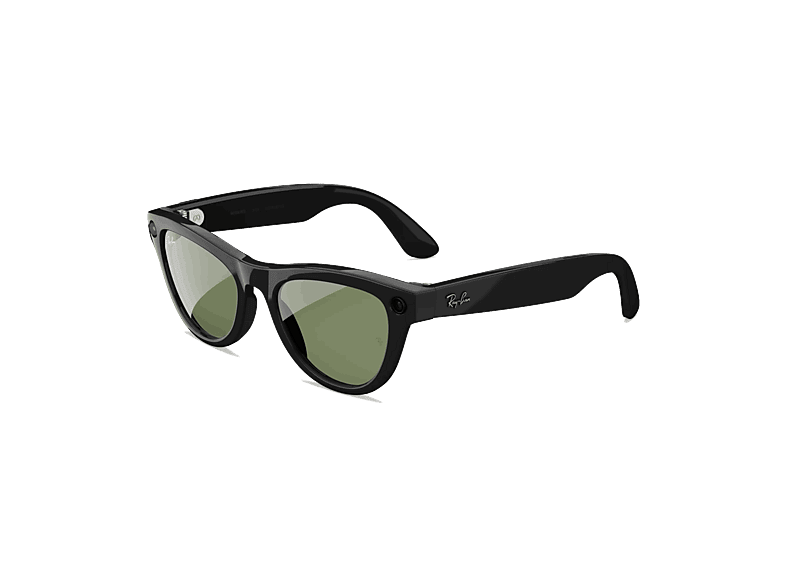 Gafas IA - Ray-Ban Meta Skyler (Gen 2), Negro brillante, Lentes en verde, Talla estándar