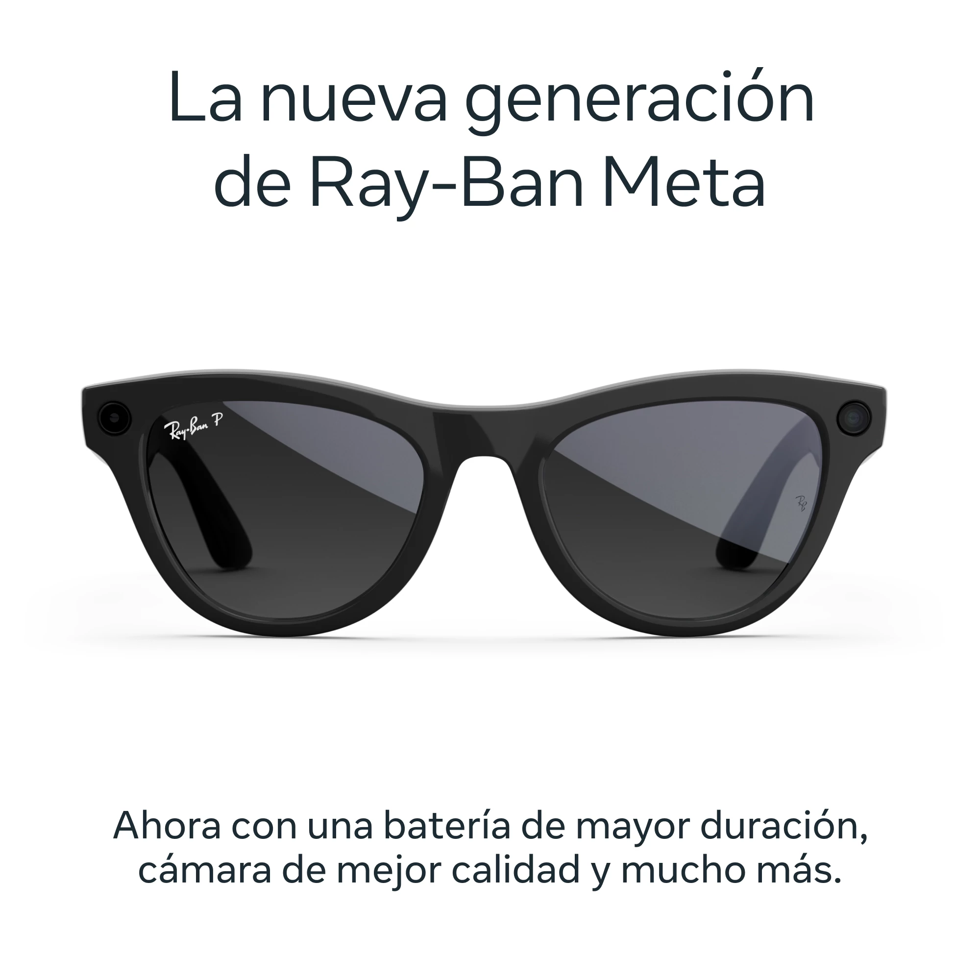 Gafas IA Ray-Ban Meta Skyler (Gen 2), Negro brillante, Lentes