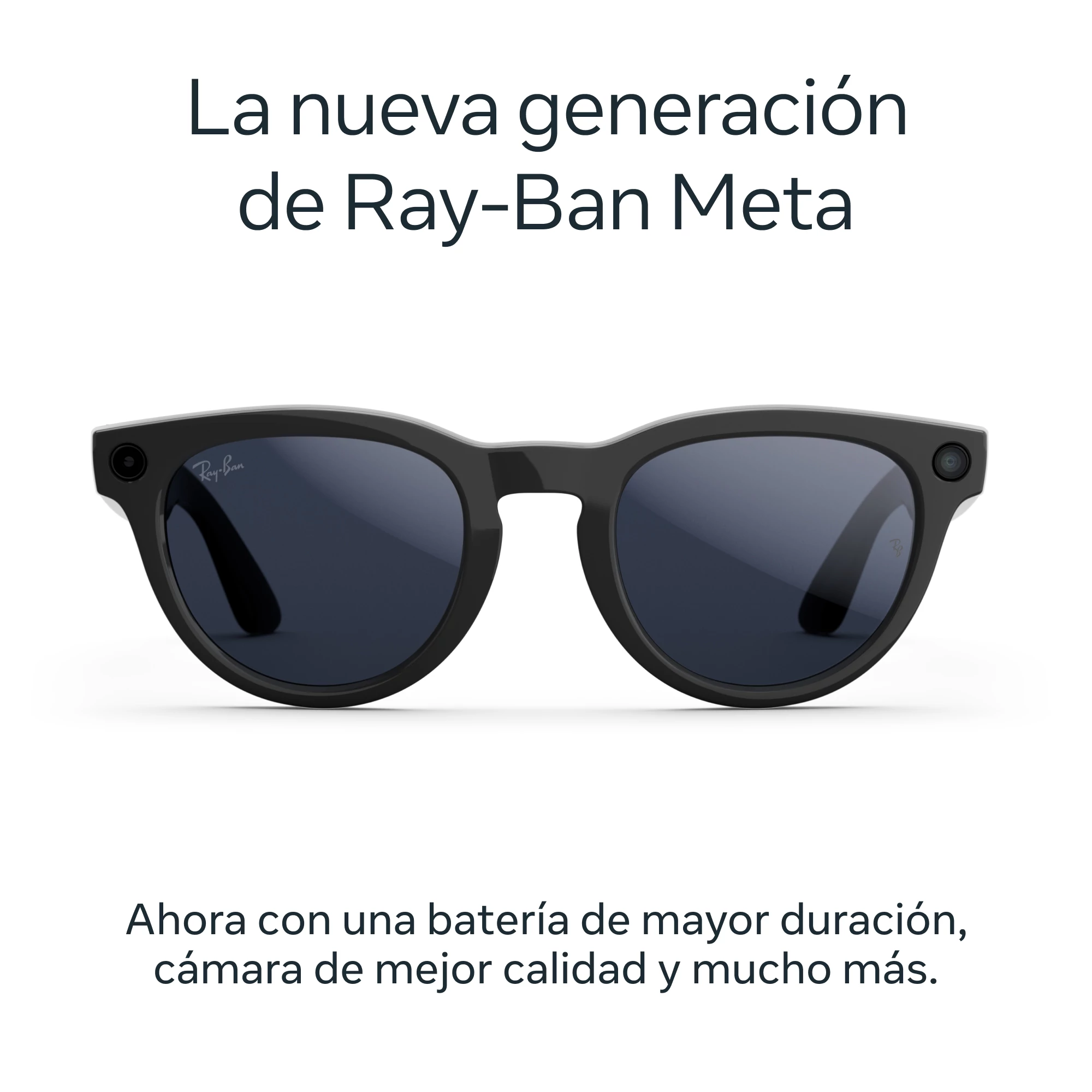 Gafas IA Ray-Ban Meta Headliner (Gen 2), Negro brillante, Lentes