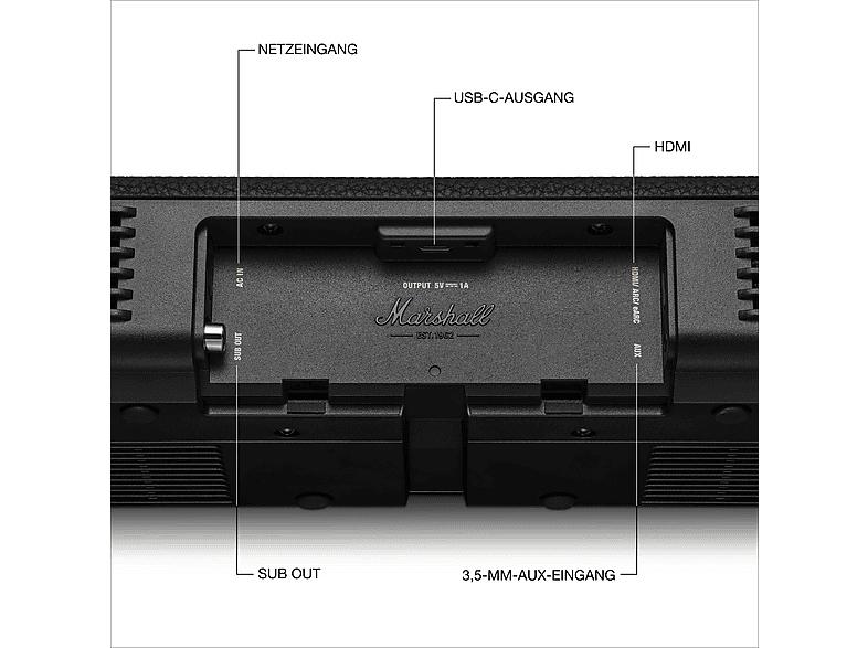 Marshall Heston 60 Soundbar, Black — Foto 4 von 5