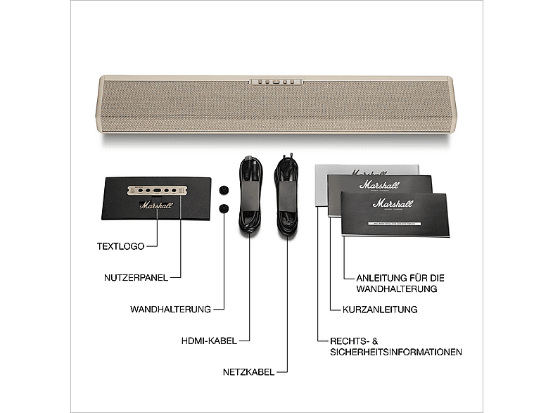 Marshall Heston 60 Soundbar, Cream — Foto 5 von 5