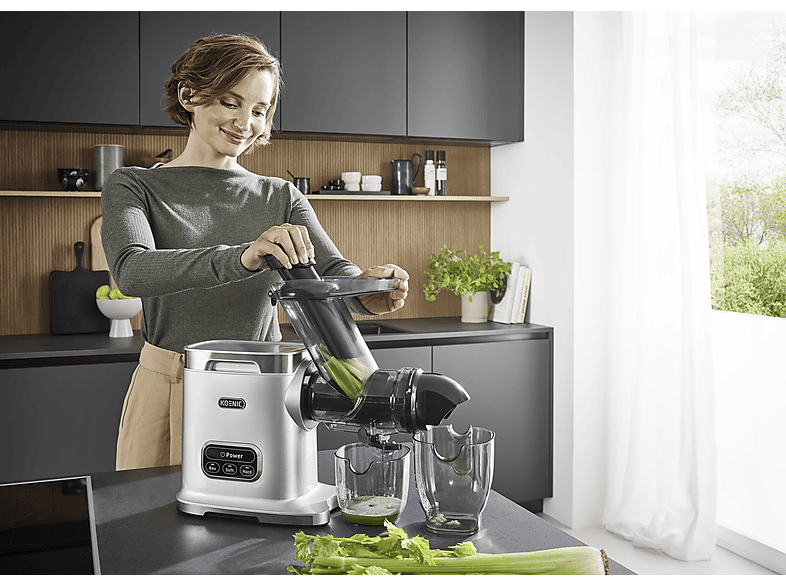 Thumbnail - KOENIC KSJ 2050226 M Slow Juicer 200 Watt, Silber