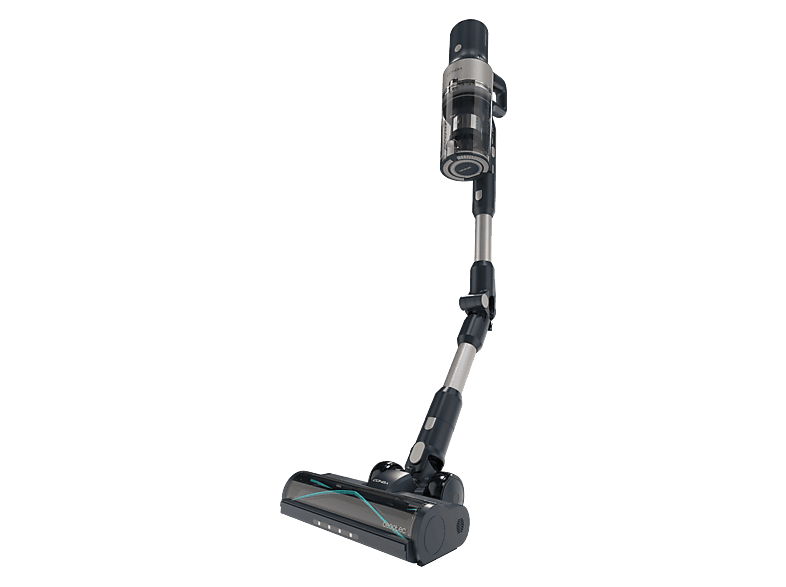 Aspirador escoba - Cecotec Conga Rockstar 5500 Hurricane Station Flex, 700 W, 90 min Autonomía, Inox/Azul