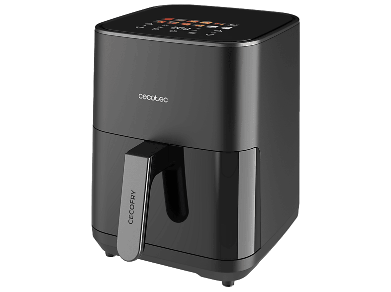 Freidora de aire - Cecotec Cecofry&Grill Duoheat 4000, 1900 W, Capacidad 4l, Grill y Plancha, Negro