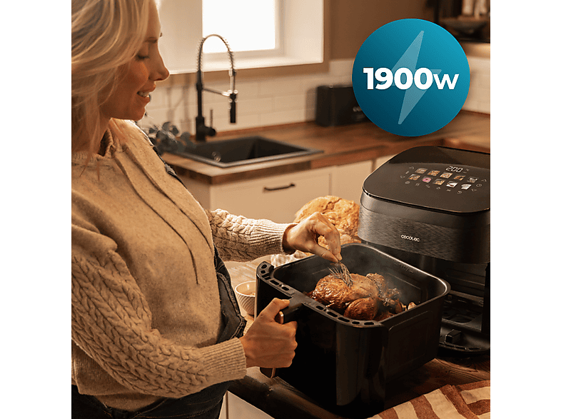 Freidora de Aire Cecotec Cecofry&Grill Smokin' 4500 4,5L 1900W Negra – imagen 2
