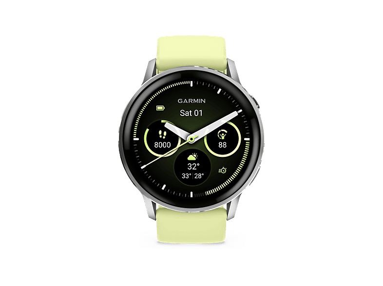 Garmin Venu 4 45mm Gray W/ Silver + Citron