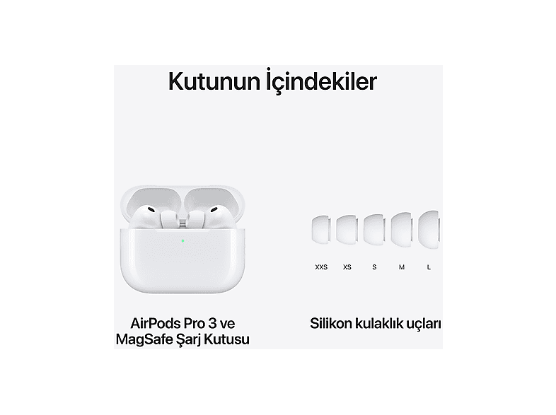 APPLE Airpods Pro 3 Bluetooth Kulak İçi Kulaklık MFHP4TU/A Fiyat