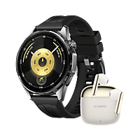 MediaMarkt HUAWEI Watch GT 6 46mm Bundle Freebuds SE 3 Smartwatch Zwart aanbieding