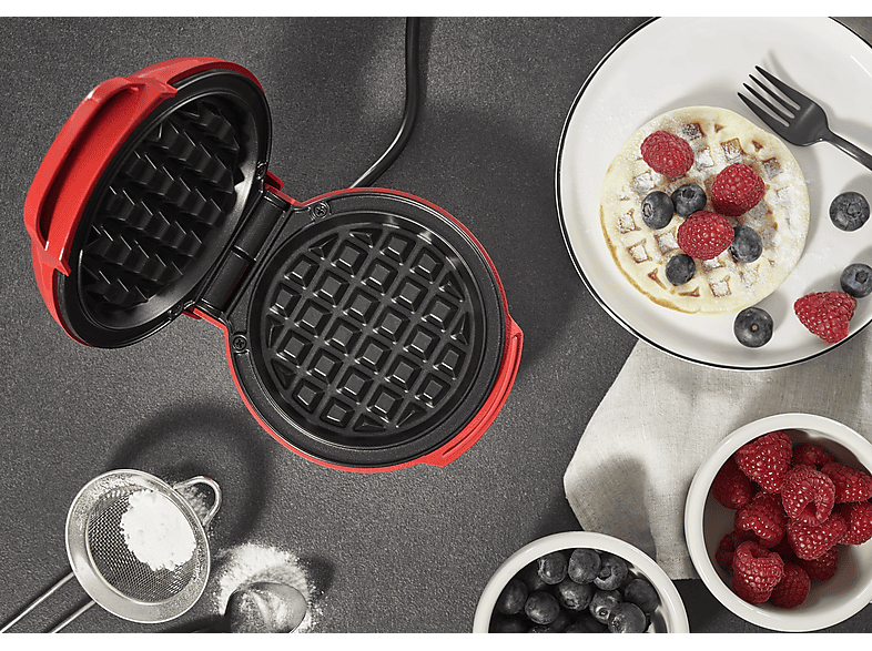 OK. OMWA 425 Mini Waffle Maker Waffeleisen Rot