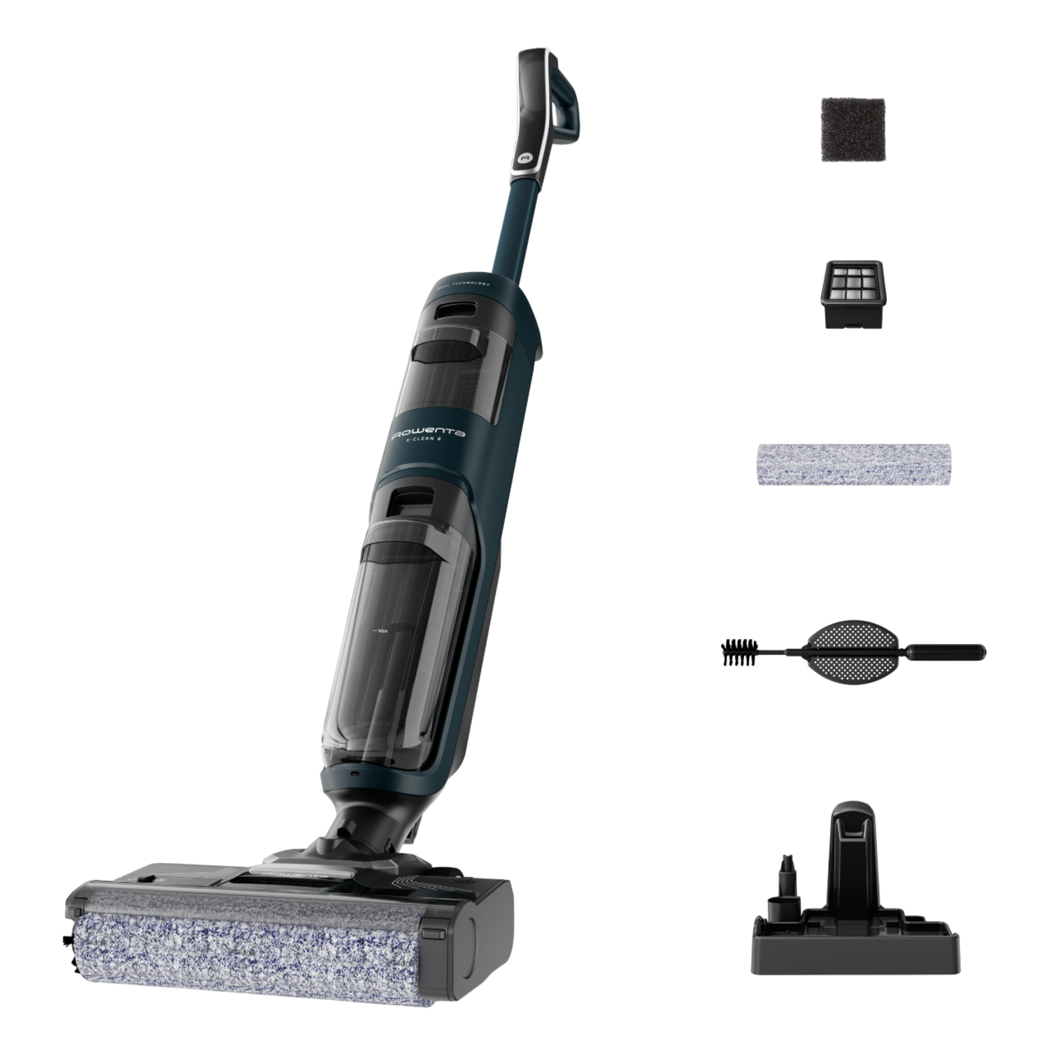 Rowenta Gz2251 X-clean 2 Zwart 2-in-1 Vloerreiniger En Stofzuiger Steelstofzuiger