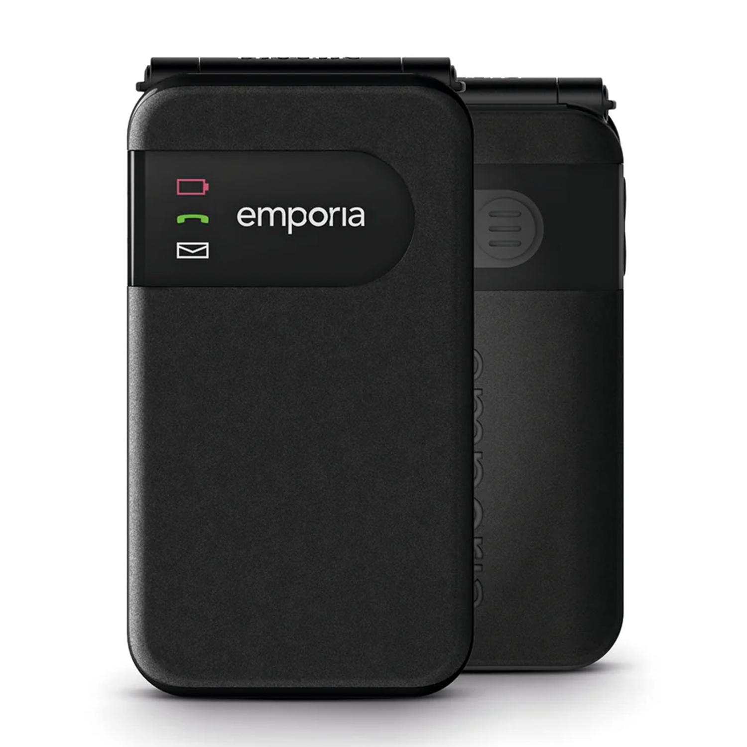 Cellulare Emporia Simplicity Glam Nero, per anziani, tasto Sos, a conchiglia