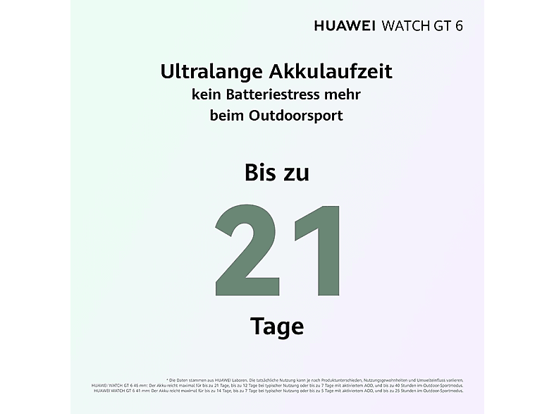 HUAWEI Watch GT6 41 Smartwatch Kompositarmband, 120-190 mm, Weiß