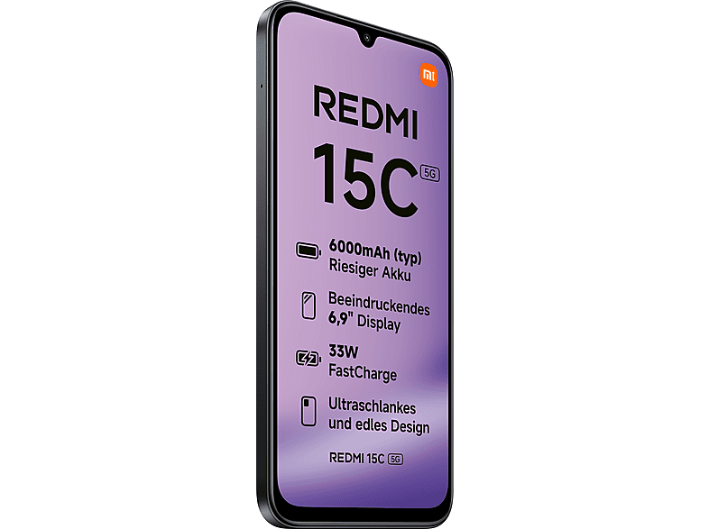 Xiaomi Redmi 15C 5G 256GB Schwarz