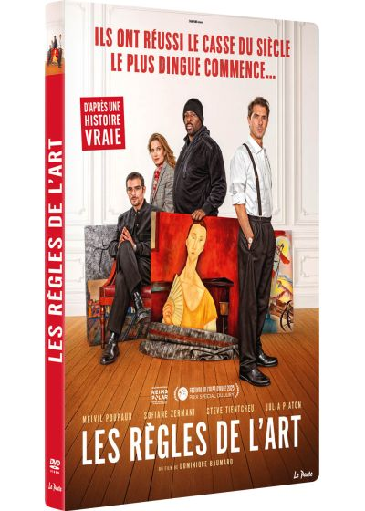 Couverture DVD : 'Les Règles de l'Art'. Avec un groupe de personnes devant des peintures. Texte en français.