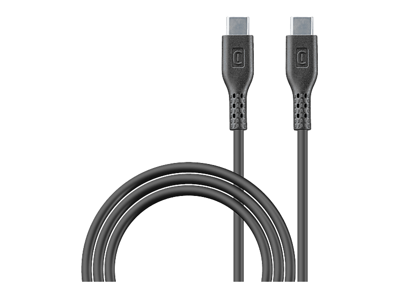 Cable USB - CellularLine, de carga ultrarrápida, 100W con tecnología 5A, Tipo C a C, 120 cm, Para portátil o smartphone