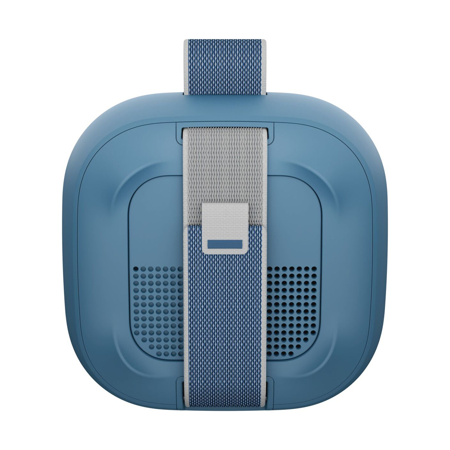Cuffie VR blu, con cinturini grigi e blu. Le cuffie hanno prese d'aria e un cinturino superiore.