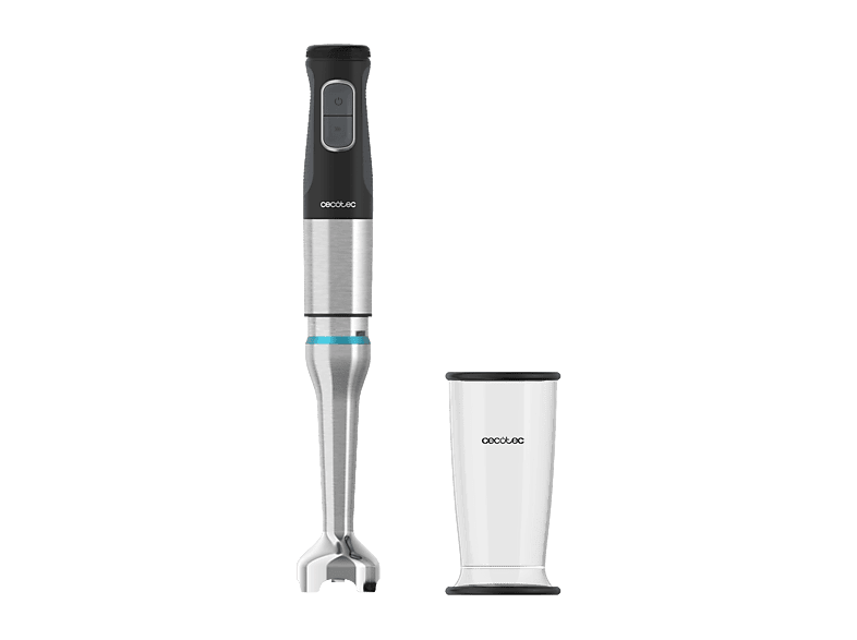 Batidora de mano - Cecotec Katana 15 Jar B, 1500W, 21 velocidades, Función turbo, Pie XL, Vaso 800ml, Cuchillas 4 hojas, Perreo Move, Negro