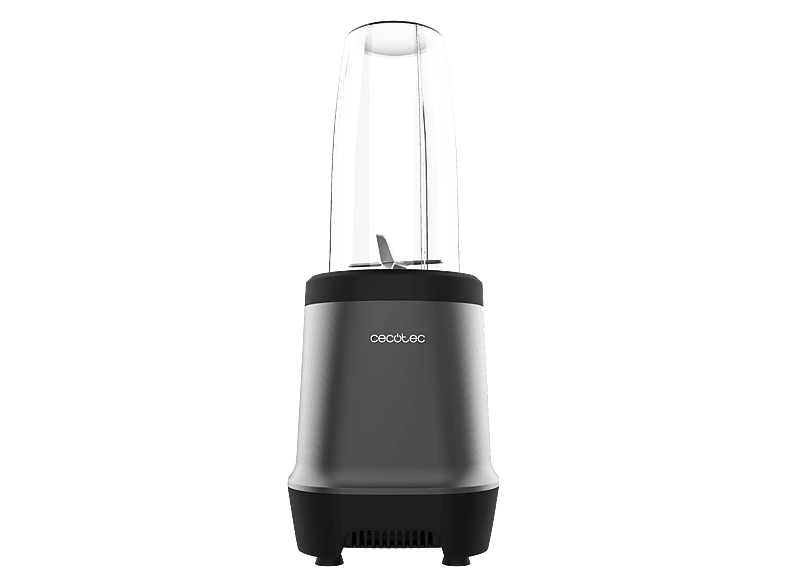 Batidora de vaso - Cecotec Nutriblender Fusion, 1000W, 2 vasos portátiles 900ml y 500ml, tapas, Smoothies, Cuchillas 6 hojas, Negro