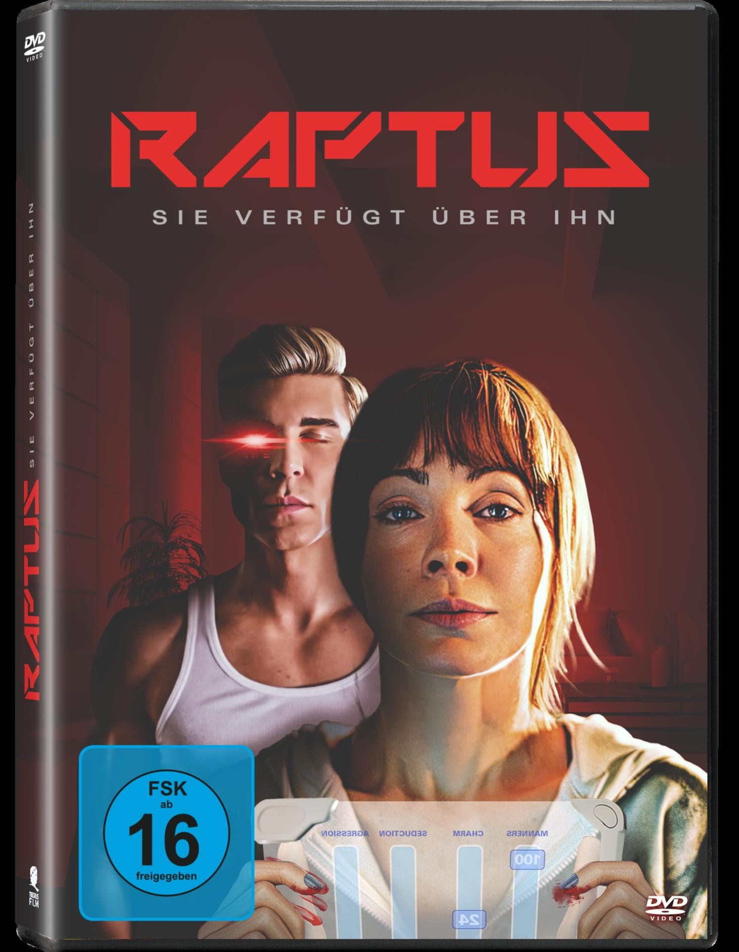 DVD-Hülle mit Mann mit roten Augen und Frau im Vordergrund, FSK 16 Siegel.