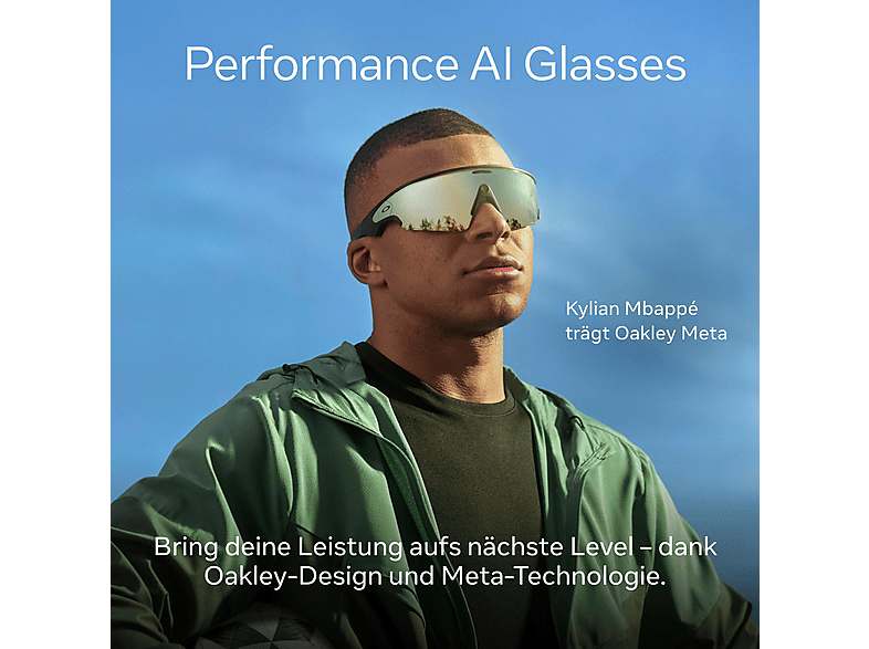 Thumbnail - META Oakley Vanguard - mit Meta AI, Audio-, Foto- und Videofunktion White, Prizm™ Black AI Glasses
