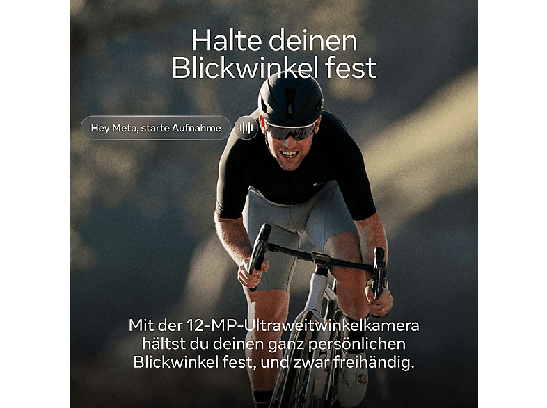 Thumbnail - META Oakley Vanguard - mit Meta AI, Audio-, Foto- und Videofunktion White, Prizm™ Black AI Glasses