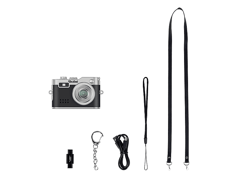 ROLLEI Mini Digitalkamera Schwarz, 0x opt. Zoom, LCD, 0.96 Zoll