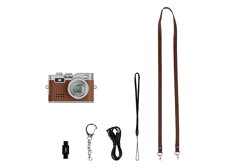 ROLLEI Mini Digitalkamera Braun, 0x opt. Zoom, LCD, 0.96 Zoll