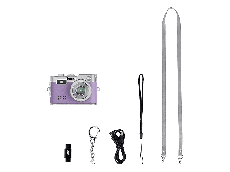 ROLLEI Mini Digitalkamera Violett, 0x opt. Zoom, LCD, 0.96 Zoll