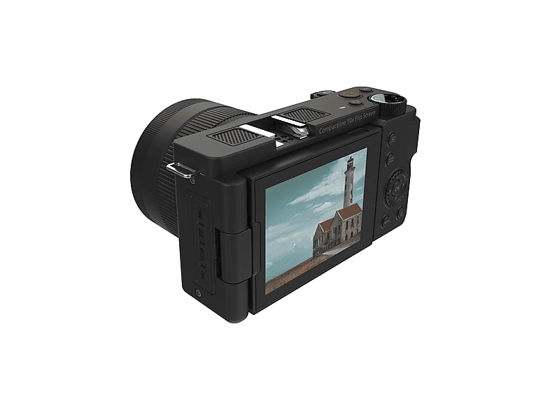 Thumbnail - ROLLEI Compactline 10x Flip Screen, Kompaktkamera Schwarz, opt. Zoom, 2.88" IPS faltbar/drehbar