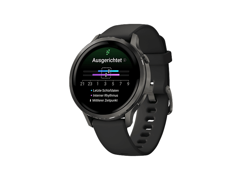 GARMIN Venu 4 41 mm Smartwatch Edelstahl und faserverstärktes Polymer Silikon, 18 mm, Handgelenkumfang 110-195mm, Schwarz/Schiefergrau