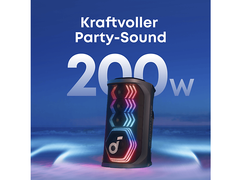 Anker Rave 3S KI Karaoke Party-Lautsprecher mit 200W Sound; Party Lautprecher — Foto 2 von 5