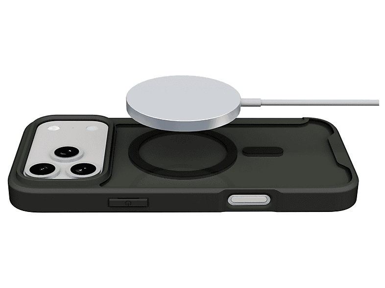 Funda móvil - Cellularline DAILY MAG, Para iPhone 17 Pro Max, Imitación piel y Cierre magnético, Compatible con Magsafe®, Con tapa tarjetero, Negro – imagen 2