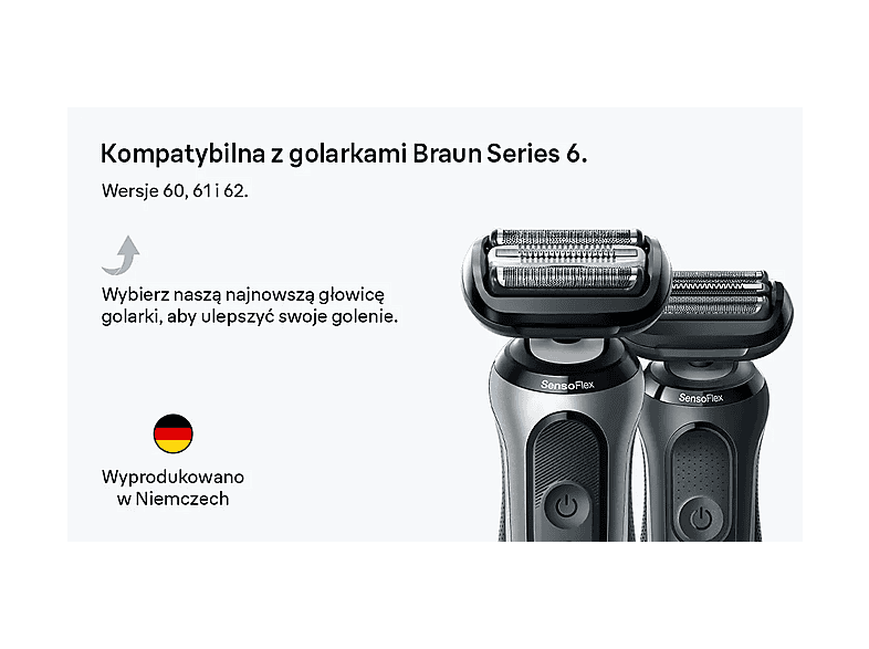 Głowica wymienna BRAUN Series 6 Czarny – zdjęcie 3