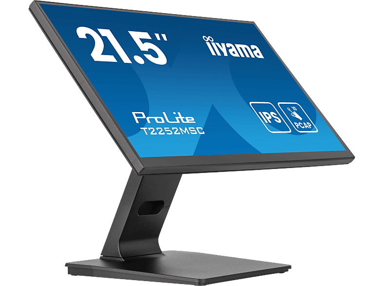 IIYAMA ProLite T2252MSC-B2AG 21,5 Zoll Monitor, Full-HD, 5 ms Reaktionszeit, 250 cd/m², 60 Hz, Schwarz