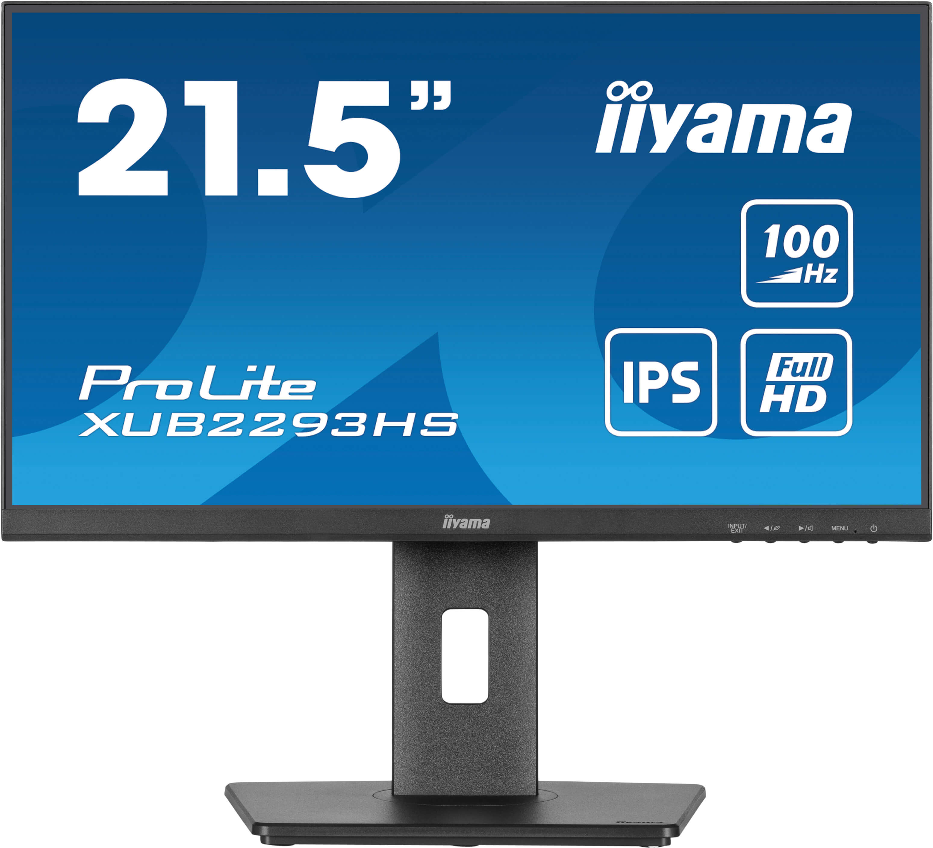 Ein Computermonitor zeigt 21,5 Zoll, iiyama ProLite XUB2293HS, mit IPS, Full HD und 100 Hz Funktionen an.
