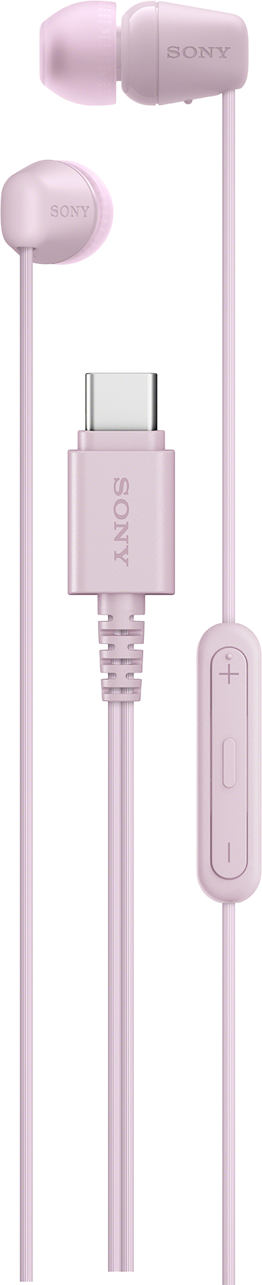 SONY IER-EX15C USB Type-C vezetékes fülhallgató mikrofonnal, rózsaszín