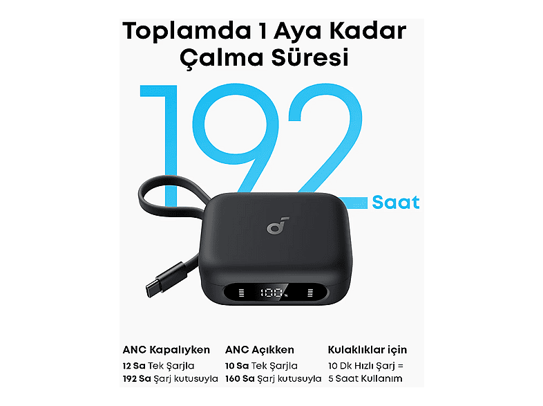 ANKER Soundcore P41i Dahili Powerbank Özellikli Kablosuz Kulak İçi