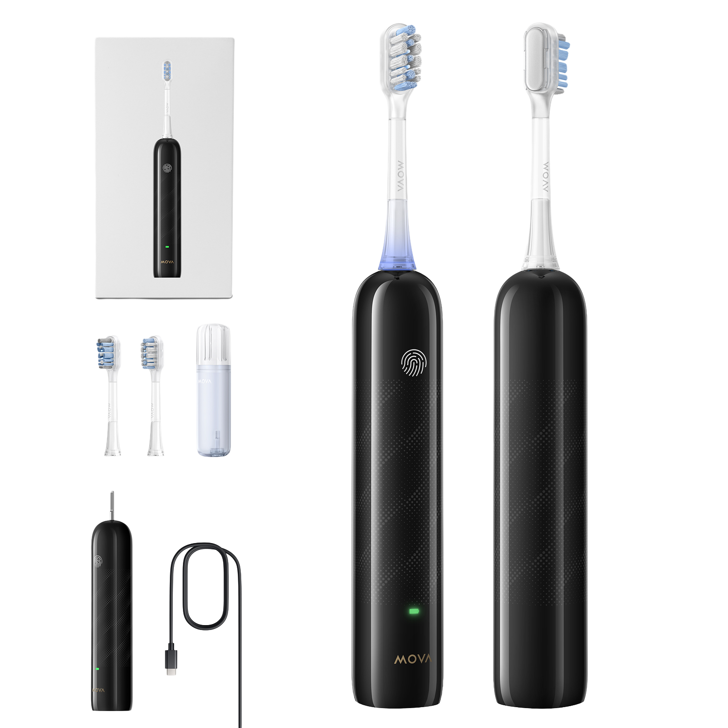 Mova Personal Care Fresh Elektrische Tandenborstel Zwart