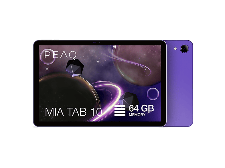 Tablet - PEAQ MIA TAB 10, 10.1" HD, 4GB RAM, 64GB, Allwinner A523, Android 15, IPS Incell, Morado
