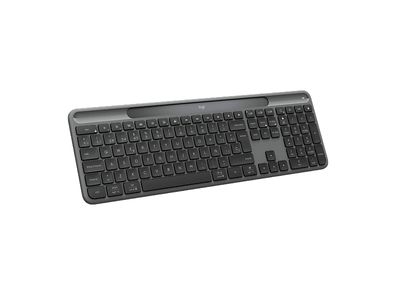 Teclado numérico - Logitech Signature Slim Solar+, Bluetooth, Alimentación por luz solar y artificial, Multidispositivo, PC-Mac, Personalizable, Negro