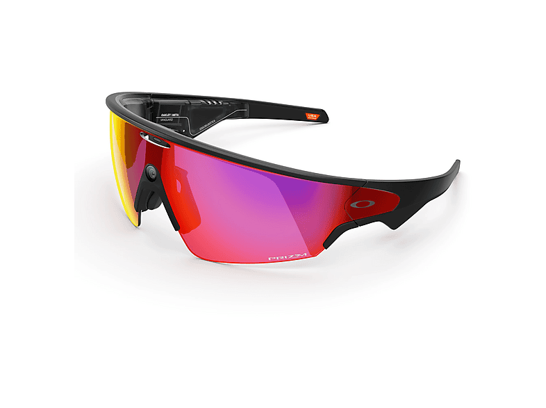 Gafas IA - Meta Oakley Vanguard, Cámara Sony Ultra gran angular 12 MP, Negro y lentes en Road rojas