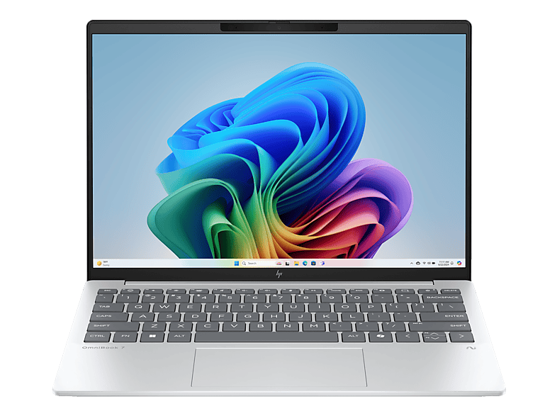 HP OmniBook 7 Aero 13-bg1634nz, Notebook, mit 13.3 Display, AMD Ryzen™ AI 350 Prozessor (16 MB Cache, bis zu 5 GHz), 16 GB RAM, 1 TB SSD, Radeon™ 860M, Glacier Silver, Windows 11 Home