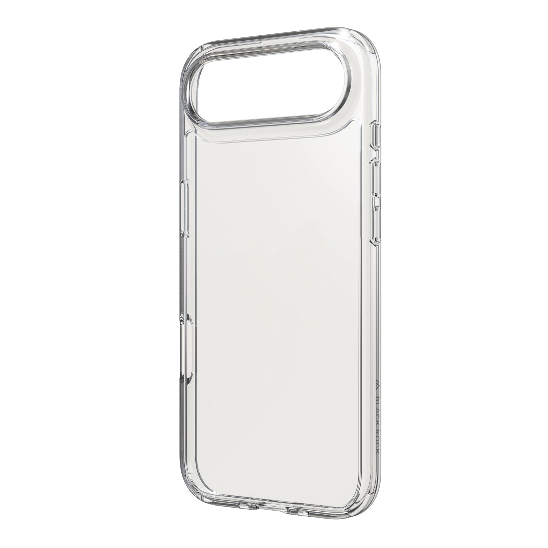 Eine klare, schützende Handyhülle. Sie hat einen Kameraausschnitt und Tastenabdeckungen. Die Hülle ist transparent, sodass die Farbe des Telefons sichtbar ist.