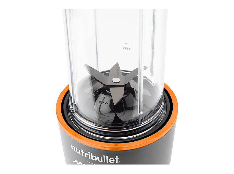 Thumbnail - NUTRIBULLET NB 1206 GO-MC Smoothie Maker Dunkelgrau/Orange (1200 Watt, 900 ml)